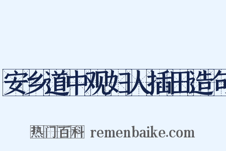 安乡道中观妇人插田造句是什么意思的图片